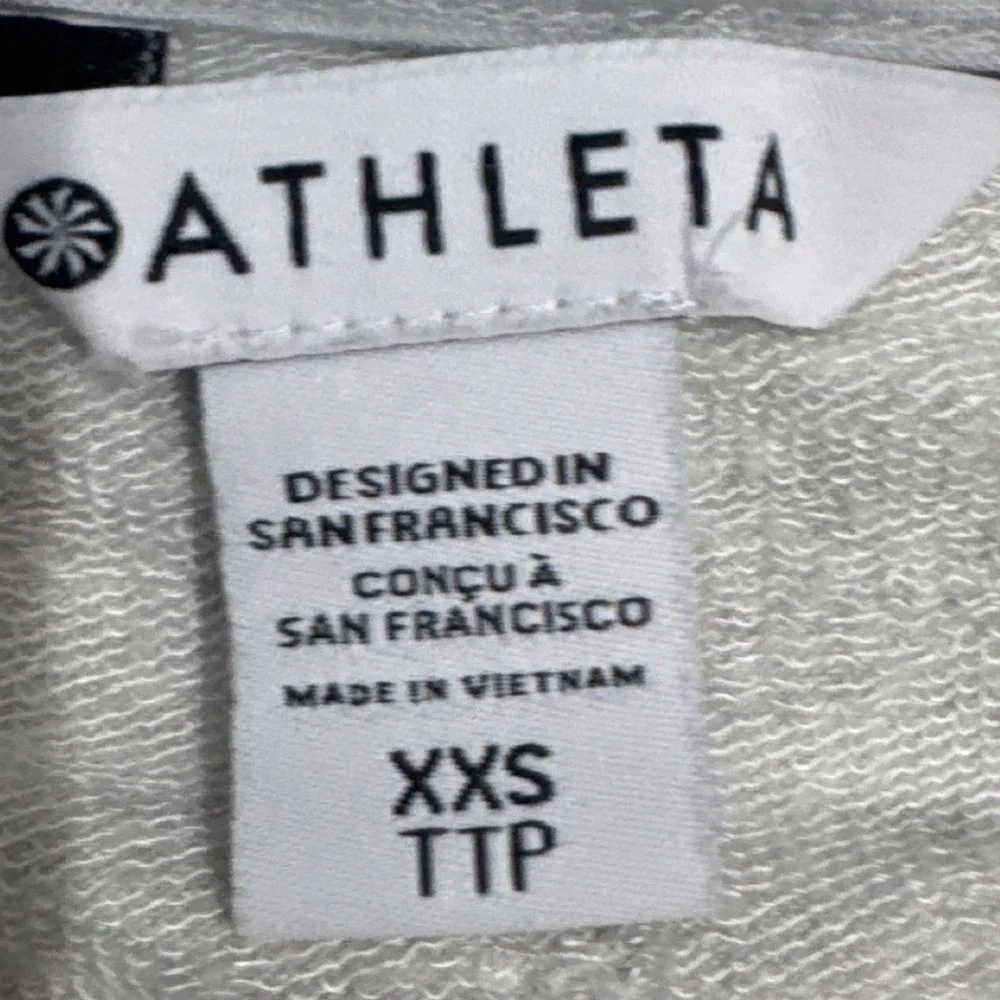 Athleta Pranayama Wrap Heathered Gray Open Front Cardigan XXS Thumbholes Shawl
